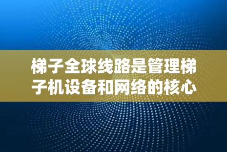 梯子全球线路是管理梯子机设备和网络的核心网络系统。它通过连接多个梯子节点，确保设备能够在各种状态下正常运行。以下是梯子全球线路的关键点
