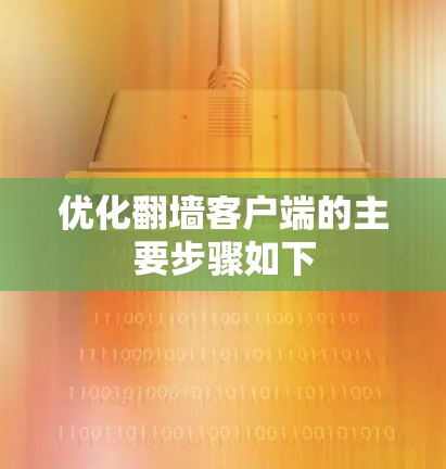 优化翻墙客户端的主要步骤如下