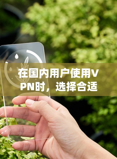 在国内用户使用VPN时,选择合适的VPN服务需要根据自己的需求、使用习惯和安全意识来决定。以下是一些国内 popular 的VPN平台及其特点,供您参考 在国内用户使用VPN时,选择合适的VPN服务需要根据自己的需求、使用习惯和安全意识来决定。以下是一些国内 popular 的VPN平台及其特点,供您参考