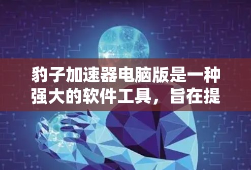 豹子加速器电脑版是一种强大的软件工具,旨在提升电脑的性能,优化运行。以下是对其的详细分析 豹子加速器电脑版是一种强大的软件工具,旨在提升电脑的性能,优化运行。以下是对其的详细分析