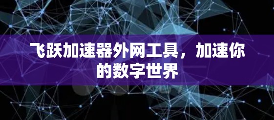 飞跃加速器外网工具,加速你的数字世界 飞跃加速器外网工具,加速你的数字世界