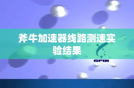 斧牛加速器线路测速实验结果 斧牛加速器线路测速实验结果
