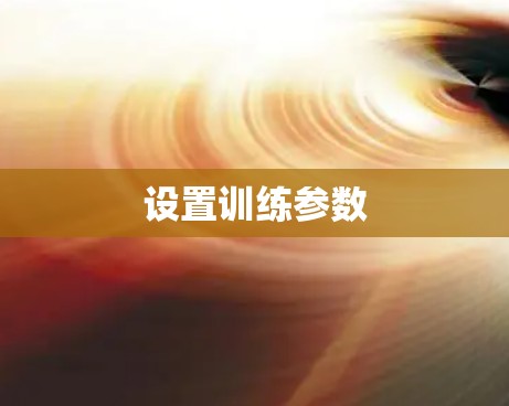 设置训练参数 设置训练参数