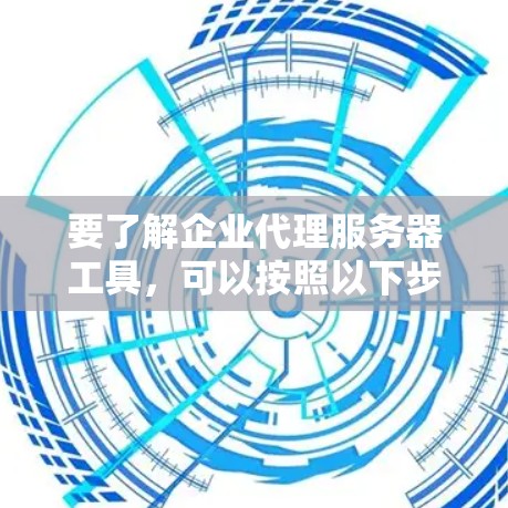 要了解企业代理服务器工具,可以按照以下步骤进行
